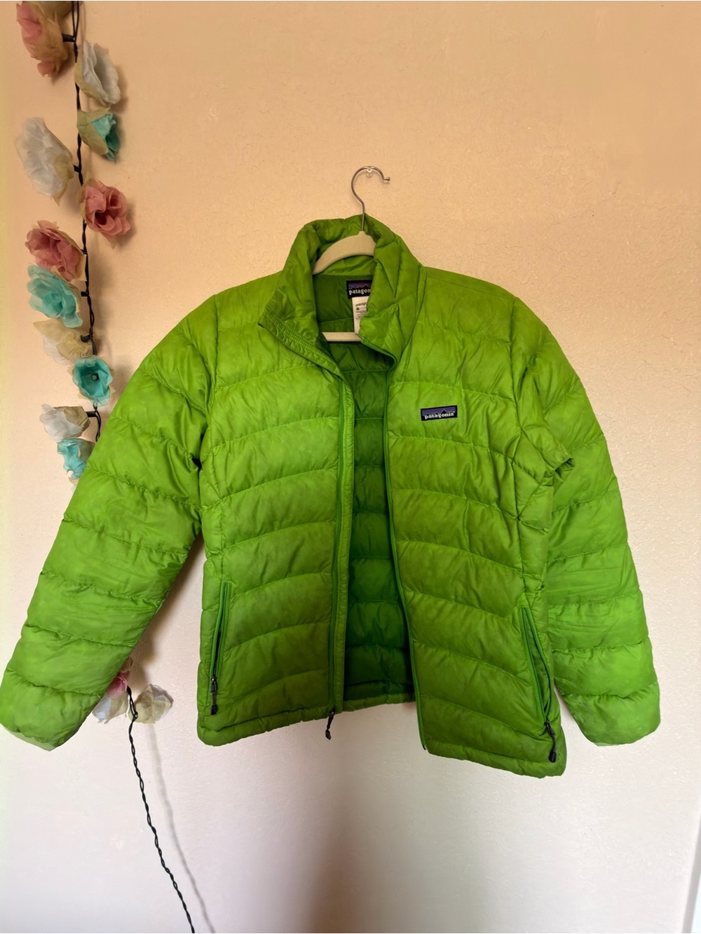 Patagonia Lime Green Women's Puffer Jacket